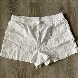 Gap Twill Cotton Shorts Women’s XL White Pull On Drawstring Casual Beach